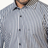 Shirt:Full Sleeve_Regular Fit_Stripe_350#1